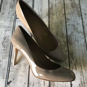 Ann Taylor Patent Nude Heels Size 10